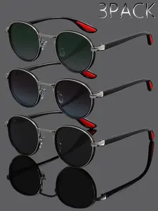 Unisex Round Metal Frame Fashion Glasses, Street Party Daily Wear Photo Shoots, Perfect Gift for Father's Day Mother's Day Christmas