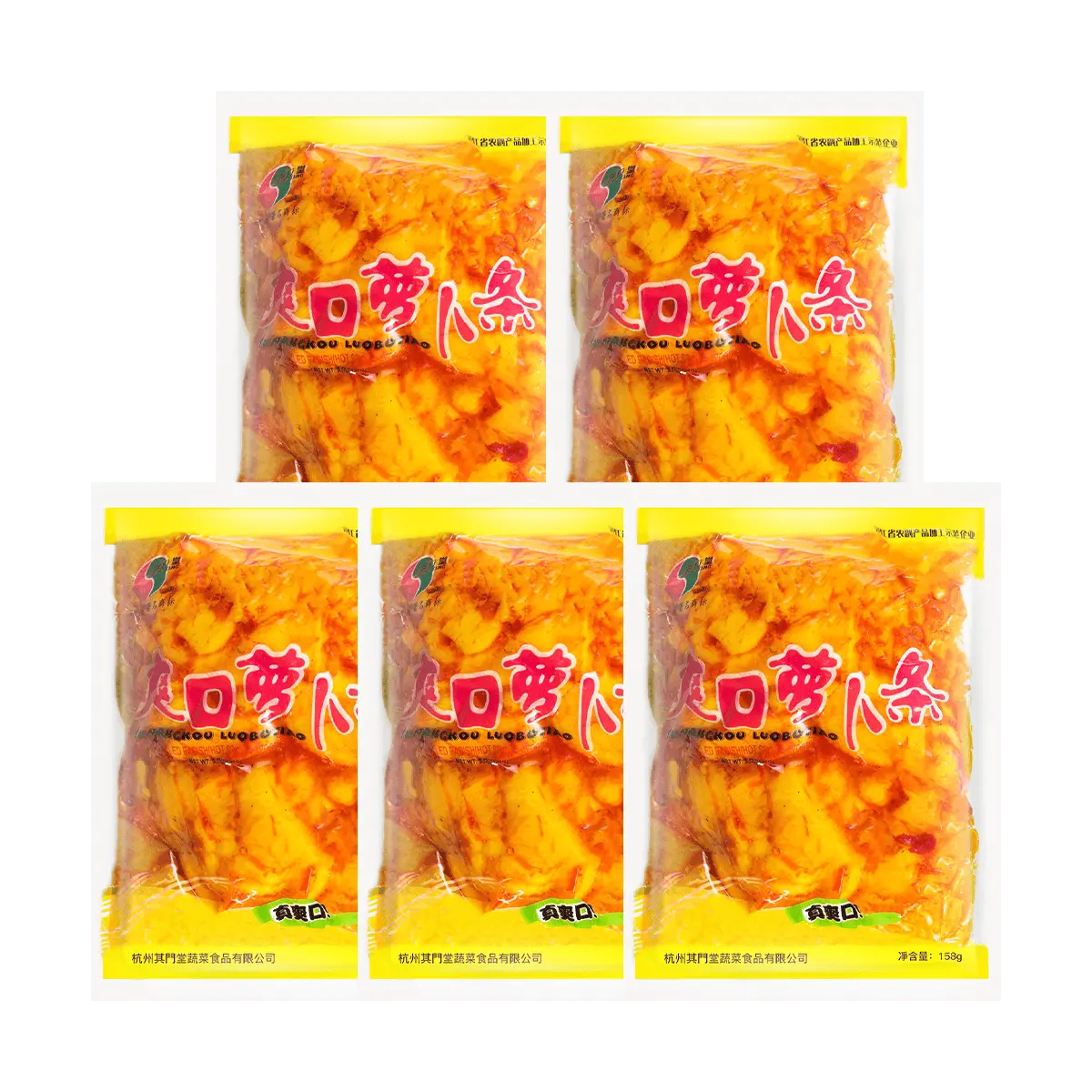 QIMENTANG 【Value Pack】Spicy Pickled Radish, 5.57oz*5