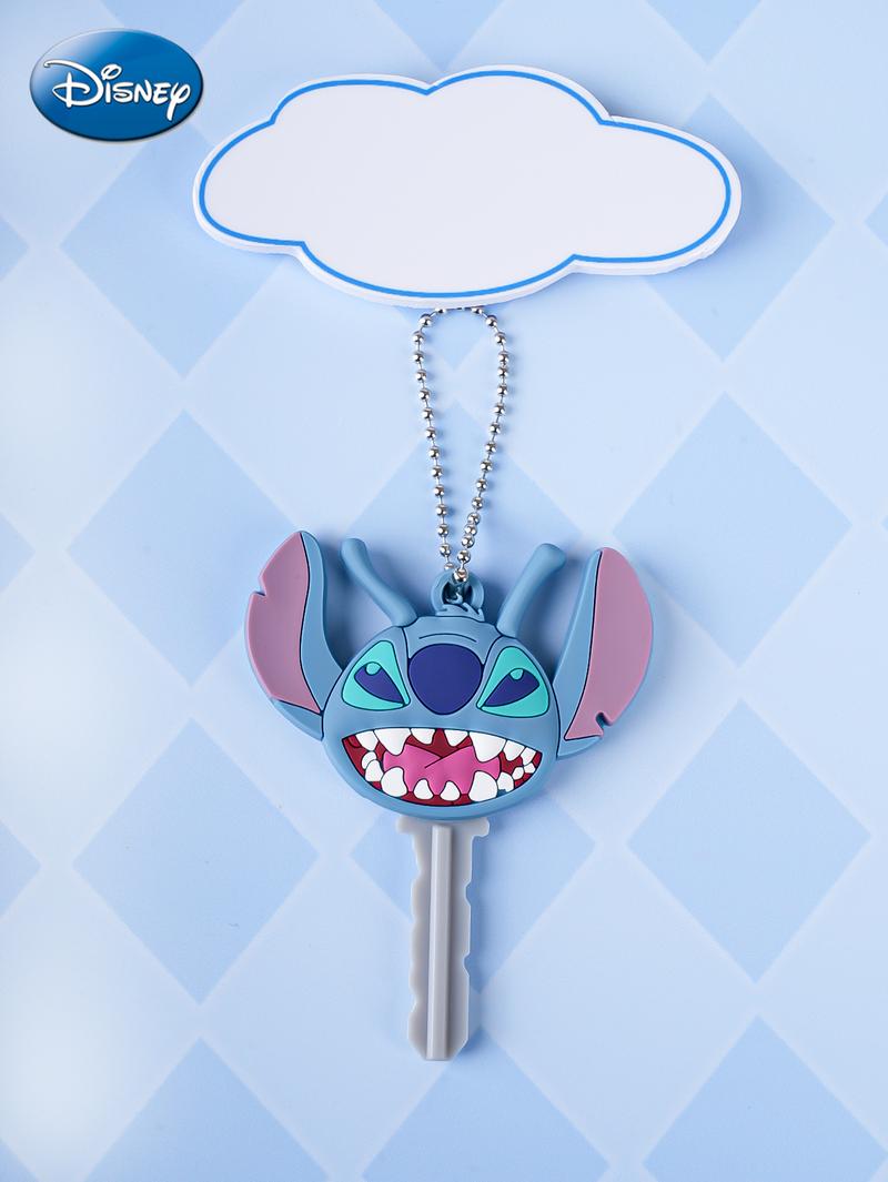 Disney Stitch Keychain 1PC Official License Funny Smile Figurine Bag Clip Charms Anime Figure Charm Anime Collector Keyring Backpack Decor Durable PVC Rubber Gift