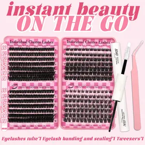 Lash Clusters Book Extensions Kit lash clusters kit Eyelash Extension Kit Eye Lashes, fairy lash clusters Extension Kit Lashes Clusters KitWispy Manga Lashes, Individual Lashes Eyelash Extension Lashes Halloween Makeup