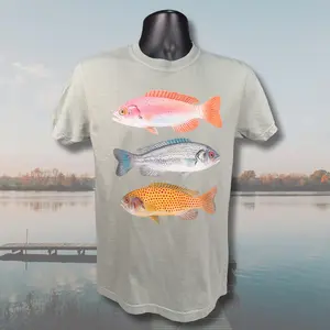 Vintage Fish Trio – Outdoor Tee DTG Printed