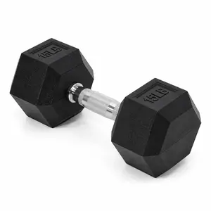 15LB/25LB/40LB Rubber Coated Hex Dumbbells, Non-Slip Home Fitness Dumbbells