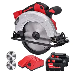 Cordless Brushless Circular Saw (Tool + 2 Blade Discs), Battery Not Included, 7-1/4 Inch, 0–50° Bevel Angle, Compatible with 18V Batteries, Suitable for Woodworking, Stone, and Plastic, Father’s Day Gift, Men’s Gift