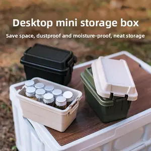 Outdoor desktop mini storage box storage box seasoning bottle storage box camping barbecue tool storage box sundries box