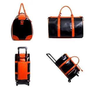 2-in-1 Travel Garment Bag Set - Removable Rolling Suitcase and Carry-On Shoulder Bag for Business Trips