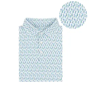 The Blue Bonnet 2.0 - White Men's Short Sleeve Performance Polo, Golf Polo Shirt, Men's Short Sleeve Polo, 3D All Over Print Shirt,Gifts For Him or Her