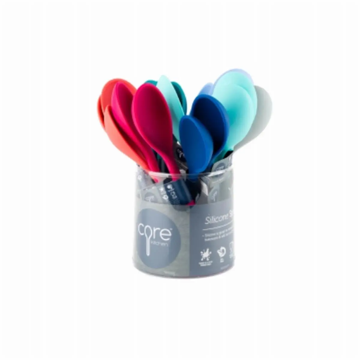 Core Home 111664 CDU Silicone Spoon, Kitchen Cookware-Cutlery-Tableware, Food Safe Essential Tool for Any Cooking Preparation, Non-Stick