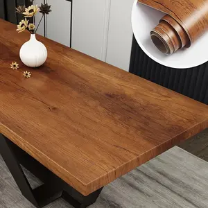 Wood Grain Contact Paper, Self-Adhesive Waterproof Wallpaper for Cabinets, Furniture Trays & Drawers Liner, Anti-Static Material