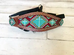 Teal Beaded Bronc Halter