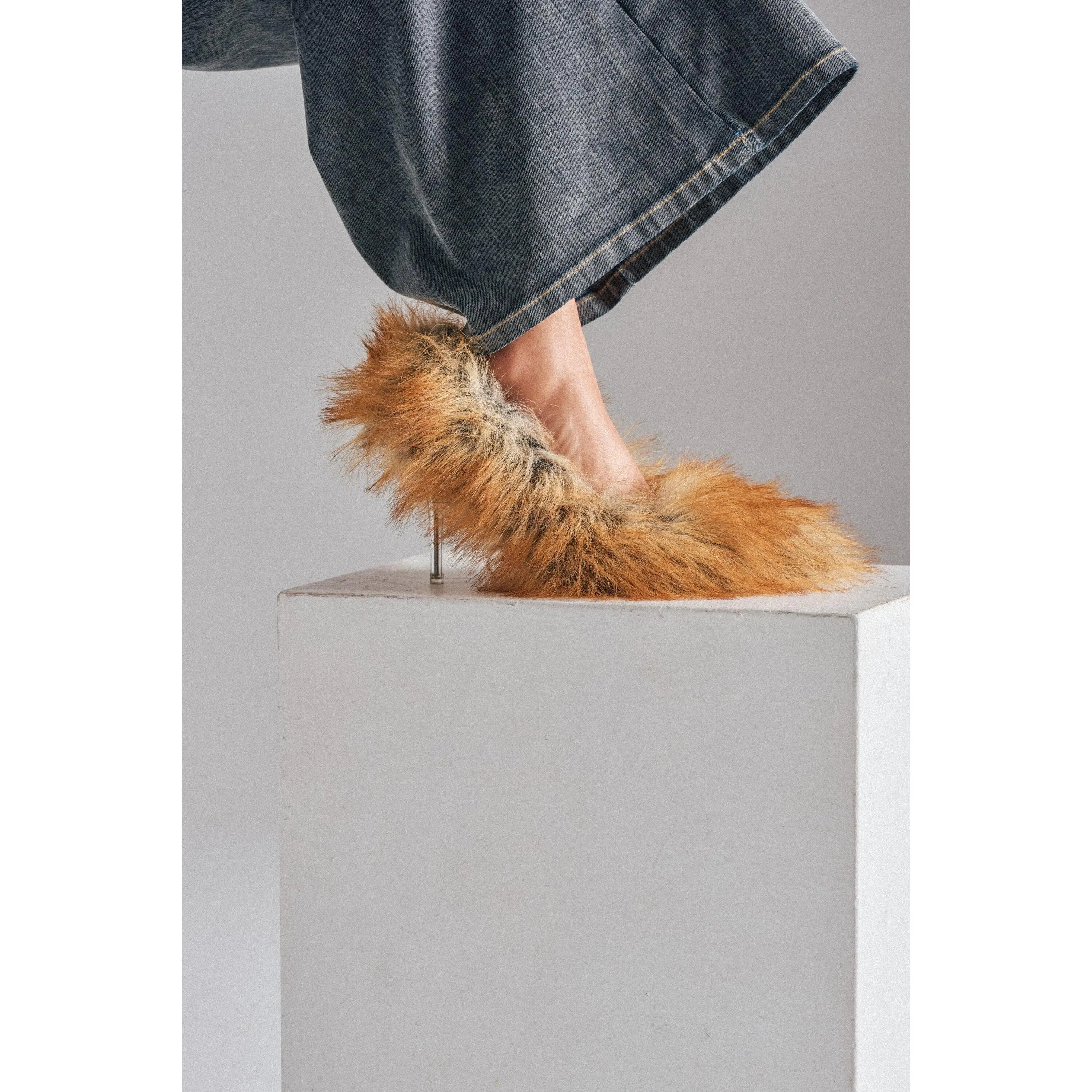 AZALEA WANG JAMEECK TAN FUR PUMP - TikTok Shop