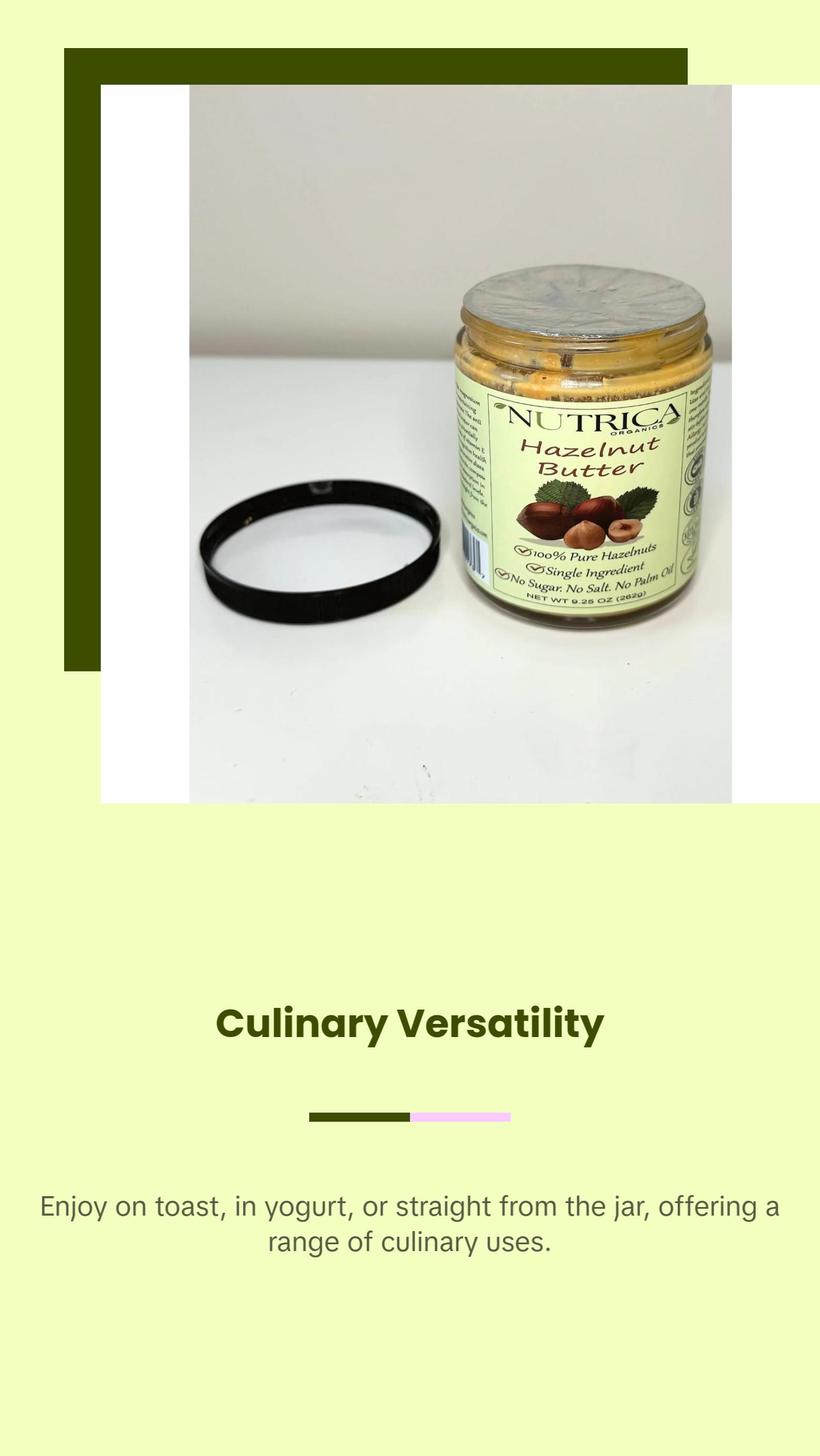 100% Natural Hazelnut Butter