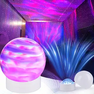 Starry Sky Rotating Projector Lamp with 16 Colors – Night Light with Remote Control, Dimming, and Water-Ripple Effect. Perfect for bedside romance, live-stream ambiance, Thanksgiving or Christmas gifts.
