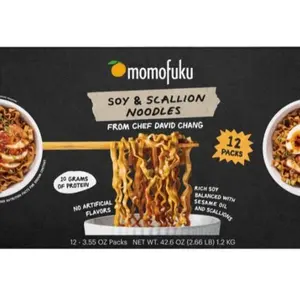Momofuku Soy & Scallion Noodles 12-Count 42.6 oz Rich Soy Balanced with Sesame Oil and Scallions 10g Protein No Artificial Flavors Pasta Carb