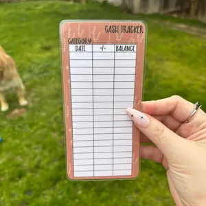 Grass cash tracker | Laminated | A6 Size