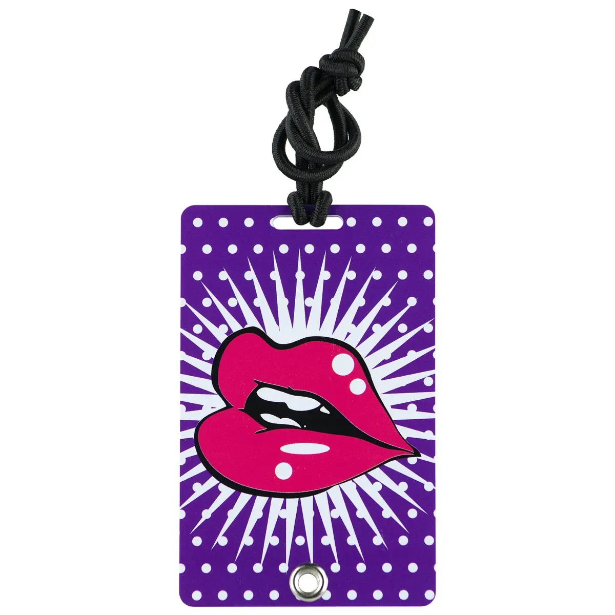 212 MAIN PVC Luggage Tag, High-Gloss Design, Rivet Fastener for Secure Hold, Hidden Information Slot, Compatible with Backpacks, Pet Carriers