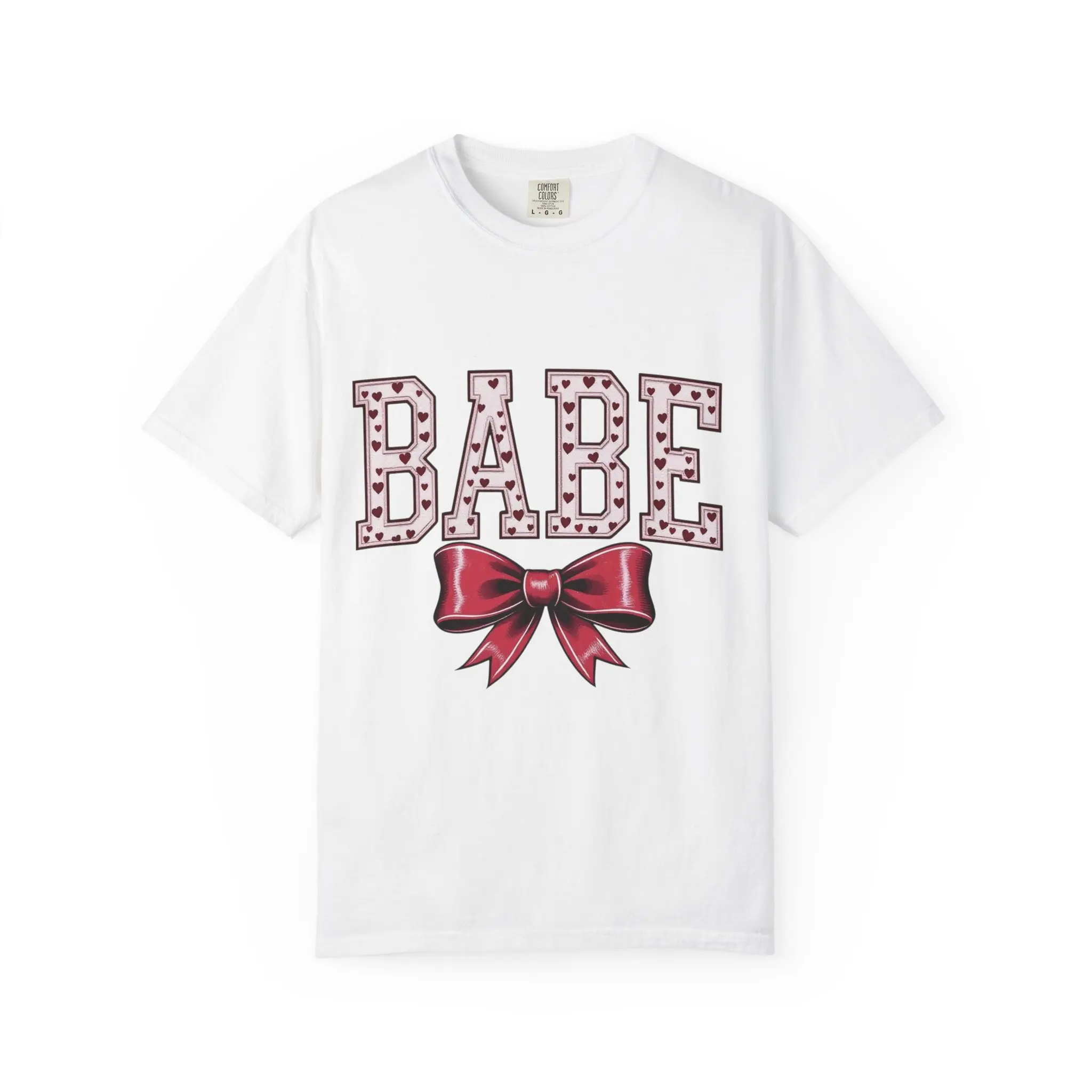 Babe Ribbon T-Shirt | Ribbon Typography Graphic Tee