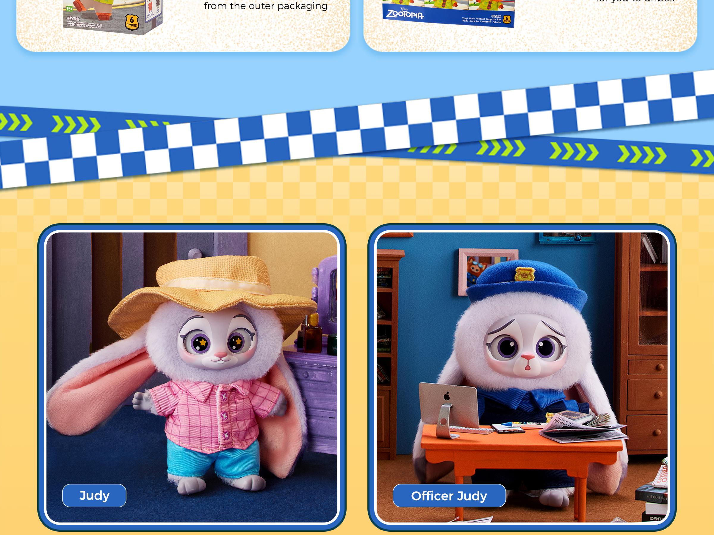 Disney Zootopia Collection Soft Vinyl Plush Blind Box – Adorable Costume Figures Surprise Mystery Toy Judy Nick Bellwether Halloween Christmas Holiday Gifts for Fans & Kids Valentine Gift for Girlfriends