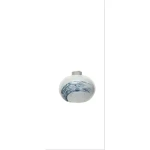 SMALL BLUE WAVE VASE