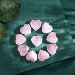 Natural Rose Quartz Heart Healing Crystals Reiki Gemstone Set Gifts for Women
