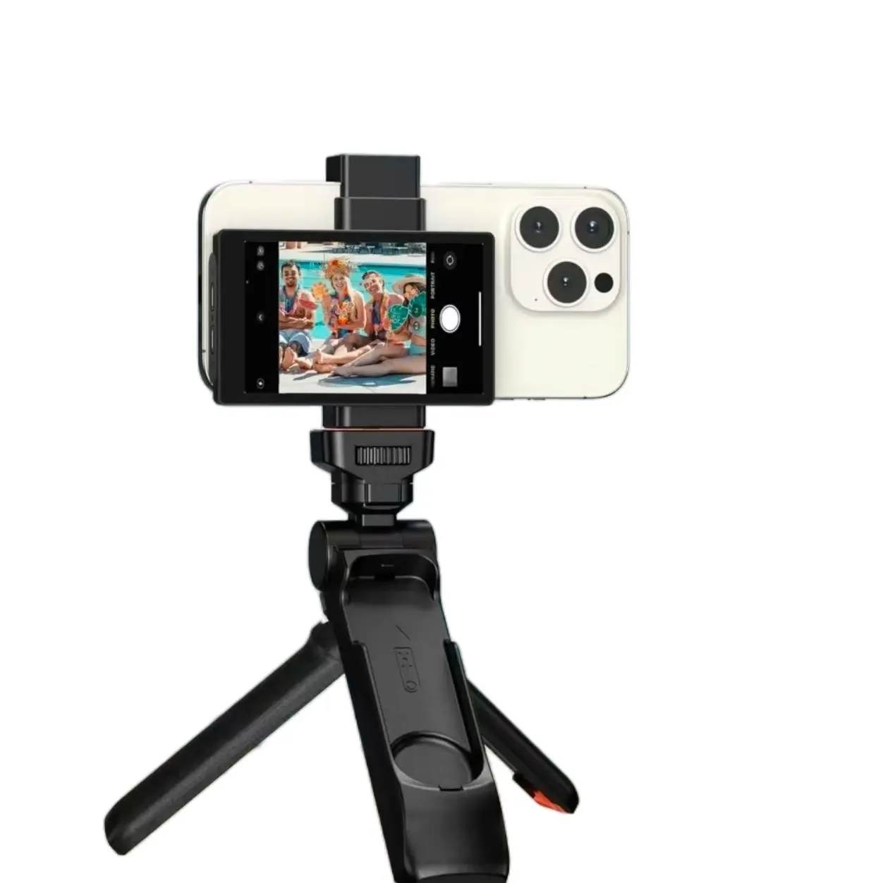 OmniMaster Phone Vlog Selfie Monitor Screen with Magnetic Phone Holder Clip Mount and 33ft Remote Control - Bluetooth, Android