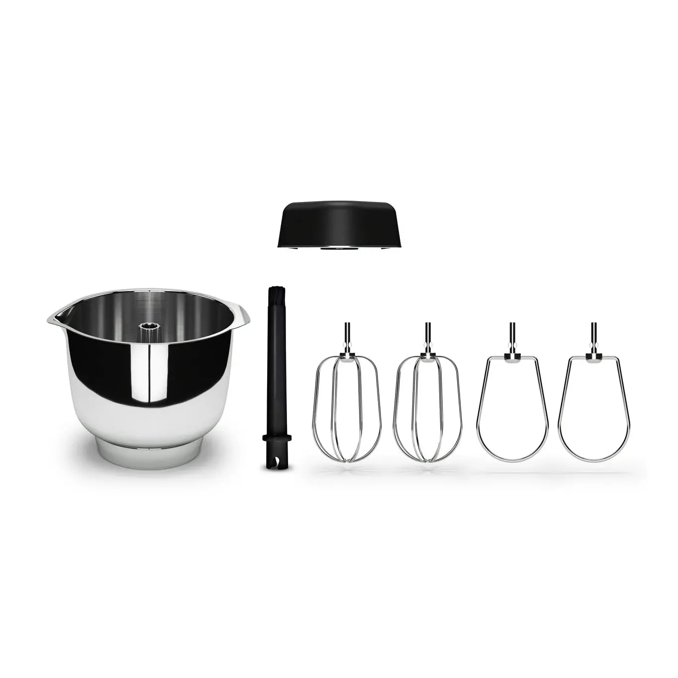 Ankarsrum Sturdy 3-Piece Stainless Steel Bakeware Baking Set - 3.5mm Thick Closed Chrome-Plated Beater Housing, Cookie Beaters, Oversized Balloon Whisks for Bakers, Closed Housing