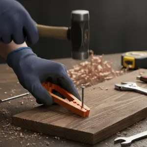 Safety tool pliers with nail locator and guide to protect finger safety, orange manual tool