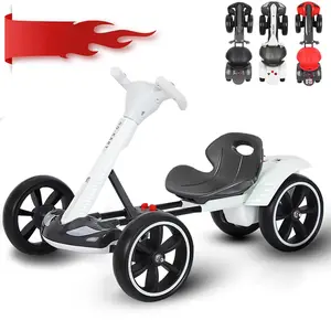 Unisex Plastic Kids Electric Go-Kart - Dual Motor, Remote Control for Parents, Outdoor Play Toy for 4-6 Years Old Children