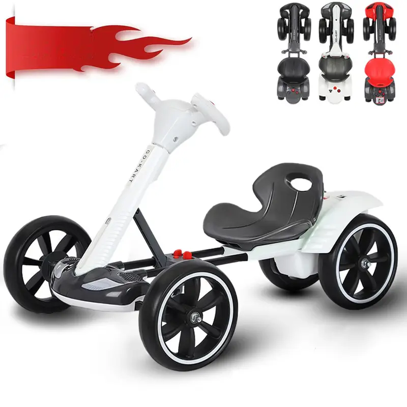 Kids' Unisex Plastic Ride-On Go-Kart - Dual Motor, Parent Remote Control, Sports Outdoor Play Toy for 4-6 Years Old Children
