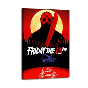 Friday Poster Film 13Th Independent Slasher Vintage Movie (7) Gift For Friend Poster Bed Room Living Room Decor Modern Aesthetic Modern Aesthetic Office Gym Art Posters For Dorm Wall Decor
