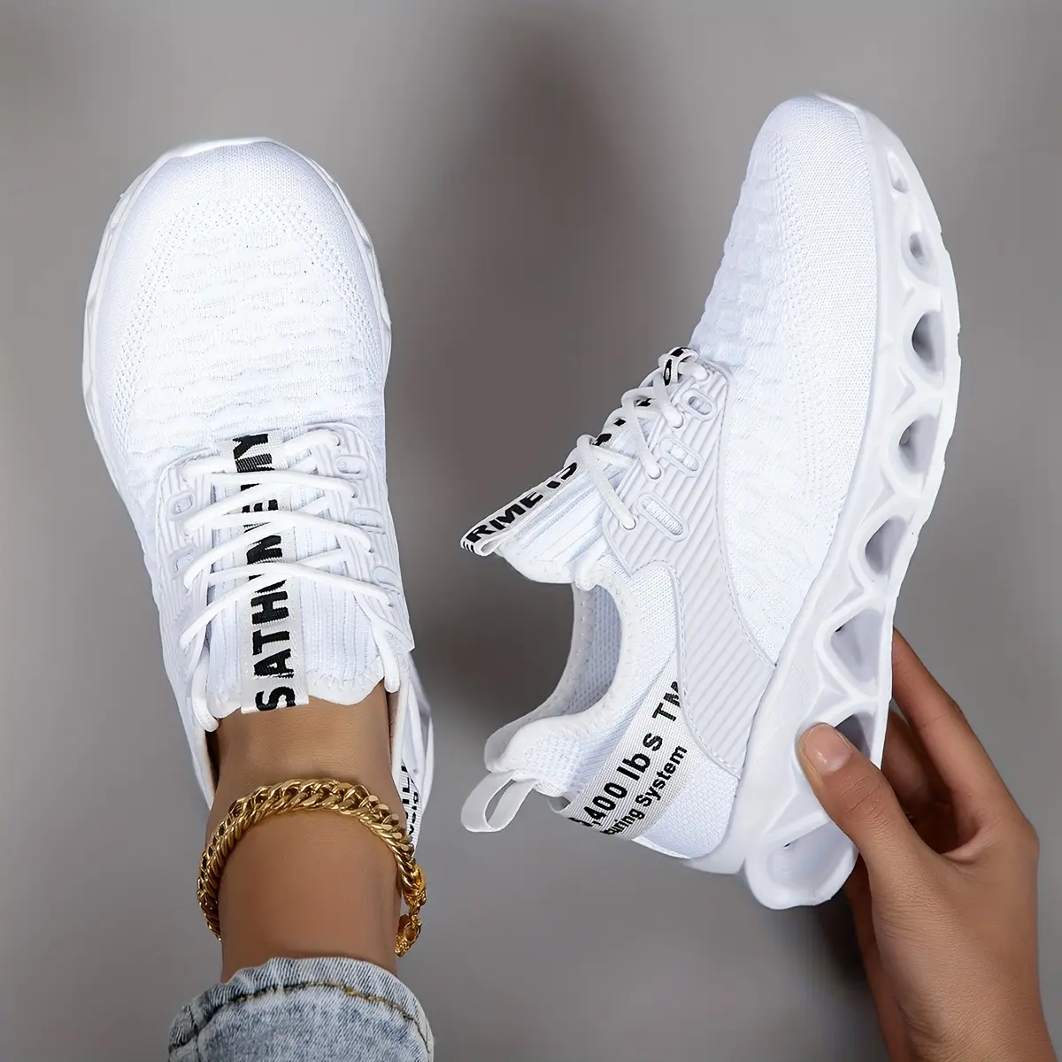 Solid color base hollow-out cable knit platform casual shoes, women's men's sneakers fashion walking shoes, sports shoes air cushion running shoes, ladies' non-slihable tennis shoes, mesh air cushion men's sneakers gym workout shoes, lightweight platform