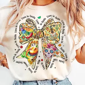Viva La Fiesta T-shirt, Coquette Bow Fiesta Png, Leopard Print Fiesta Png, Cinco De Mayo T-shirt.