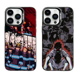 Fire Force Shinra Kusakabe Tamaki Kotatsu Phone Cases For iPhone 17 Promax Pro Air 16 Plus 15 14 13 12 11 Black Matte Silicone Cover Gift For Birthday Christmas Halloween