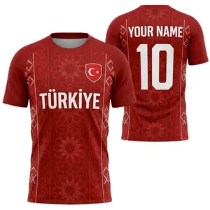 Turkey Football Shirt Personalized Türkiye Soccer Jersey Custom Fan Gift for Men
