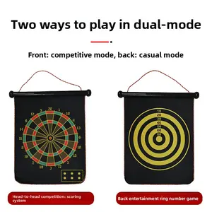Double-sided magnetic dartboard set, parent-child children's toy, cartoon, leisure, dual-purpose competition-grade.