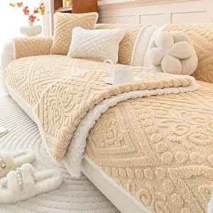 Soft Cotton Velvet Sofa Cushion, Cat Scratch Resistant Furniture Protector, Reusable Home Decor, Pet Friendly, Living Room & Bedroom