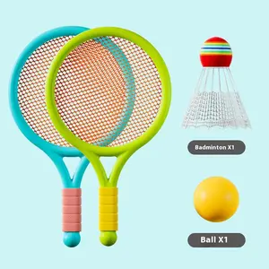 Racket Tennis for Children Outdoor Sports Badminton Racket Kindergarten Toy Set for 3-12years Old Badminton Sets for Backyards Baby Tennis Racket Parent Child Outdoor Game Toys Portable Badminton Set