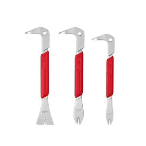 10 in. Molding Puller Pry Bar with 12 in. Nail Puller with Dimpler & 9 in. Nail Puller with Dimpler (3-Piece)