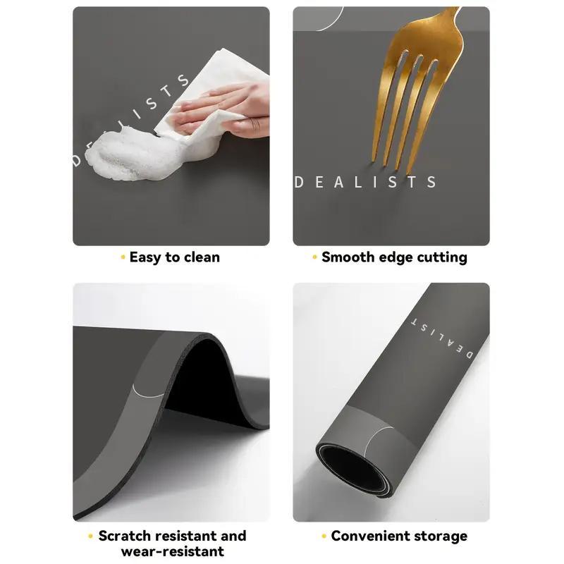 Bathroom Mat Premium Quick-Dry-Ultra-Absorbent Thin Diatomite Bath Mat-Rubber Backing Thin Non-Slip, Machine Washable, and Mildew-Resistant Rug for Shower, Kitchen, Laundry Room,and More with Geometric Design and Easy Cleaning last-minute  Holiday Haul