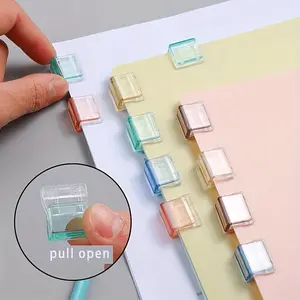 6/12pcs Clam Clip Binder Clips - Transparent, Multifunctional & Perfect for Home, School & Office!