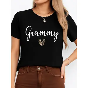 Grammy T Shirt Black Family Outing Personalized Unisex Women's Top Summer Comfortable Breathable Short Sleeve Tee Suitable For All Occasions Made In Usa
