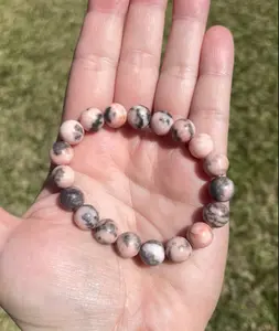 Pink Opal Crystal Bead Bracelet