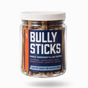 6-inch Bully Stick Bucket (1.5lbs.) Healthy, All-Natural, Long-Lasting Dog Chew Bones - Low Odor - Mixed Thickness - Lab-Tested, Hand-Inspected and Packed with Love in The USA