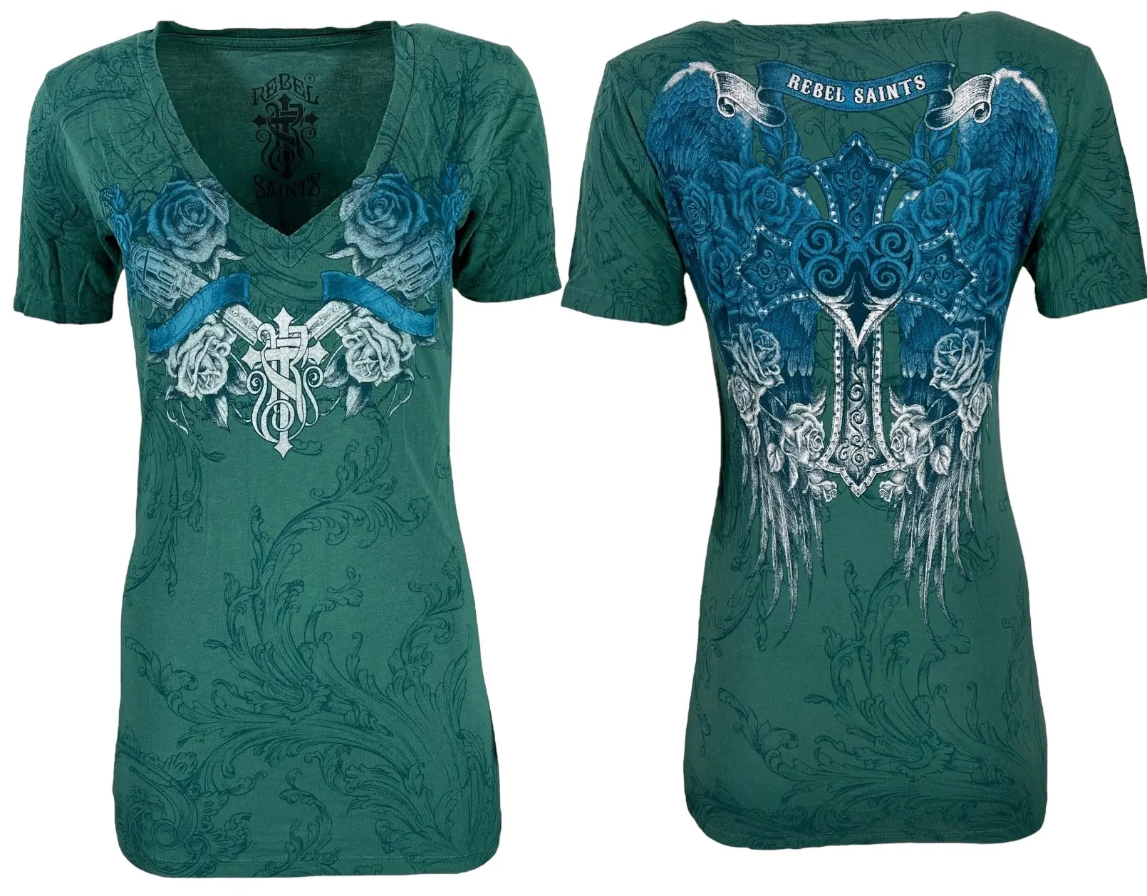 Rebel Saint by Affliction Women's T-shirt Brooklyn
