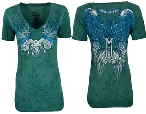 Rebel Saint by Affliction Women's T-shirt Brooklyn