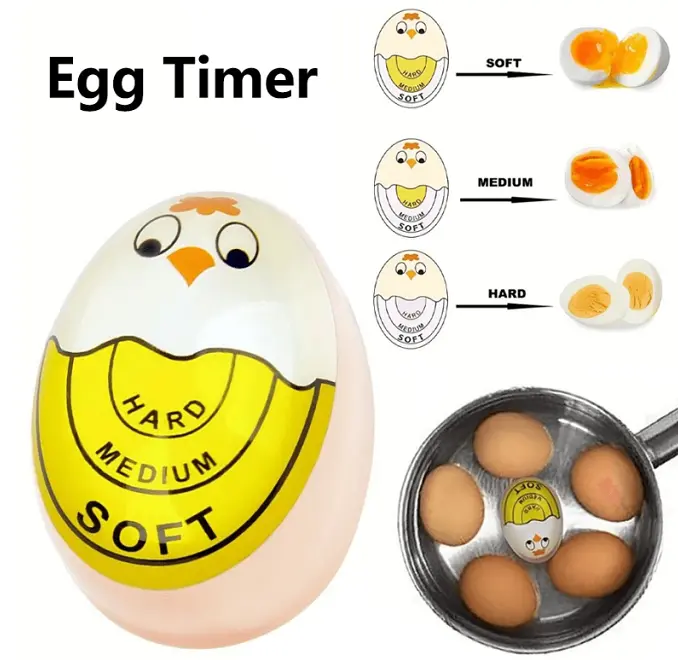 1pc Soft Medium Hard Egg Timer - Features A Color Changing Indicator To Accurately Measure How Hard Or Soft The Yolk, Cook Perfect Eggs,Food Safety Timing Tool,Kitchen Gadget For Restaurants