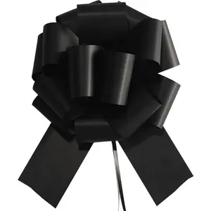 16 count Pull Bows for  Wrapping,6 Inch  Bows for Presents,Birthday,Anniversary,Party,Christmas,Wreath,Holiday Celebration  Decoration (16Pcs Black)