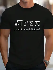 100% Cotton Mathematician Joke Math Saying I Ate Some Pie Math Student T-Shirt Women's Men's Graphic Tee Crew Neck summer vacation Tops