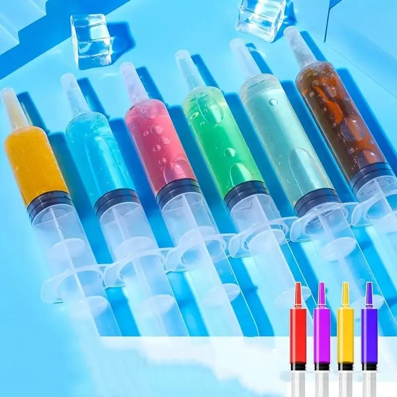 Reusable Plastic Transparent Party Jello Jelly Shot Syringes, 10 Pack, BPA-Free, Durable Injection Needles for Parties, Perfect for Jello Shots, Supplies