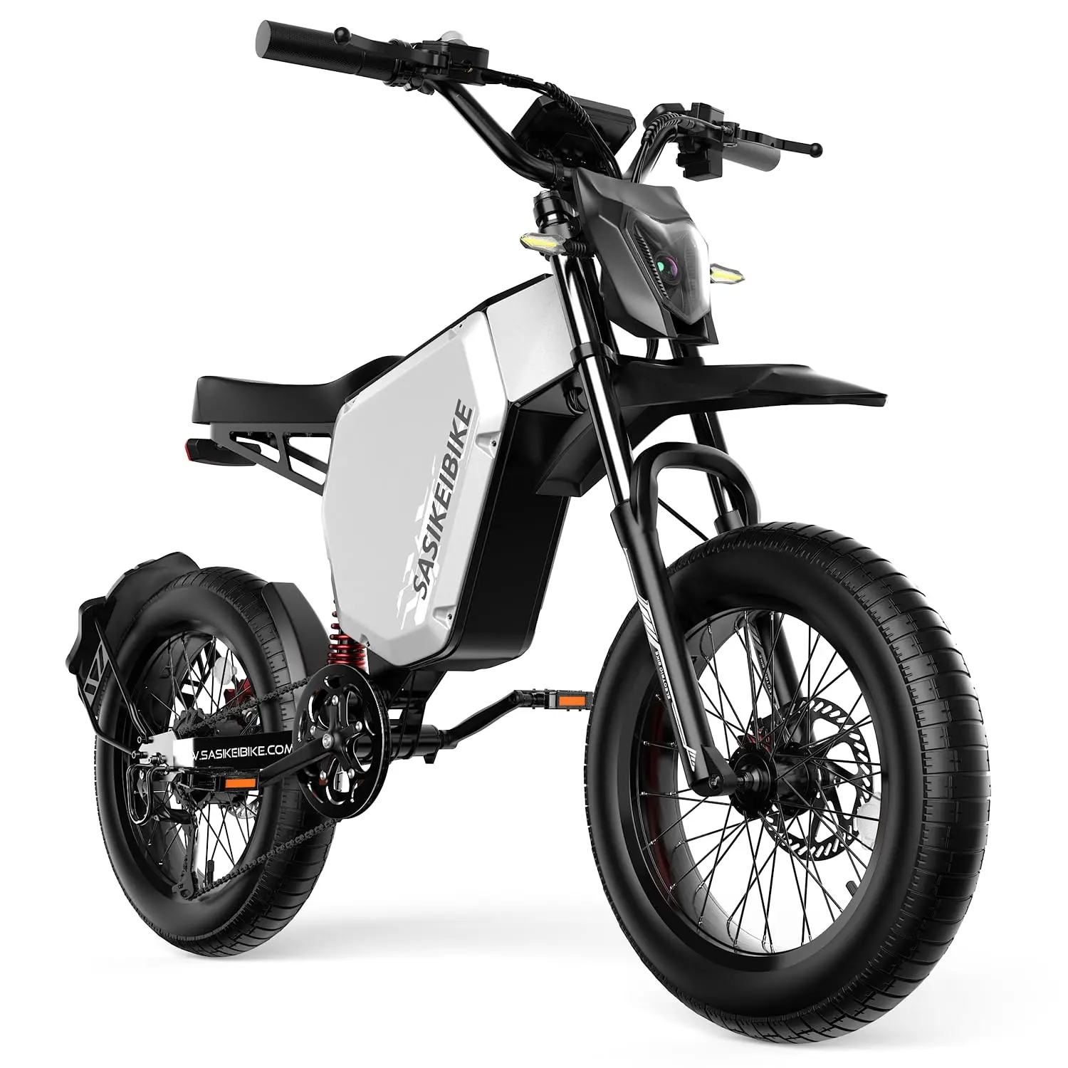 Y7 3000W Peak Electric Bike for Adults, 45MPH, 100 Miles Range, 52V 35Ah Battery, 20"x4.5" Fat Tire Electric Dirt Bike, Dual Hydraulic Brakes, Full Suspension Off-Road E-Bike