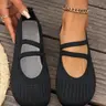 Women's Solid Color Slip-On Ballet Flats, Casual Comfortable Breathable Flat Shoes for Daily Wear, Lightweight Shoes for Women & Girl